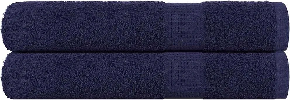 vidaXL Prosoape de saună, FROGN, 2 buc., albastru marin, 80x200 cm, 360 g/m²