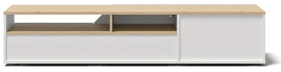 Comodă TV albă/cu aspect de lemn de stejar 180x38 cm Verone - TemaHome