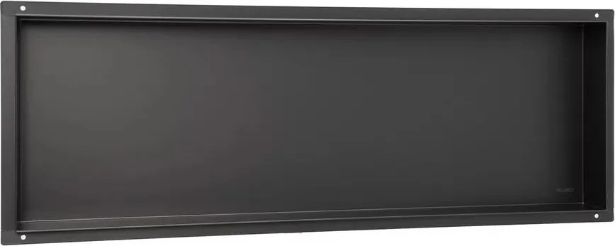 Raft incastrat dreptunghiular Balneo Wall-Box 90x30x10 cm fara rama negru periat