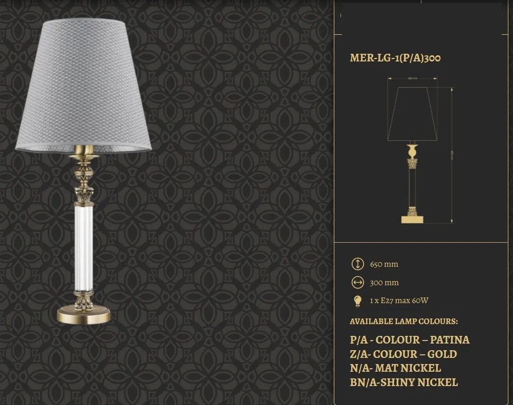 Veioza eleganta design clasic MERANO