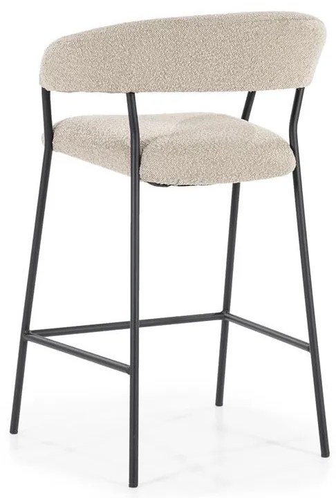 Scaun de bar tapitat Luka taupe