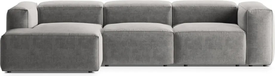 Colțar gri deschis (cu colț pe partea stângă/cu șezlong) Bergamo – Cosmopolitan Design