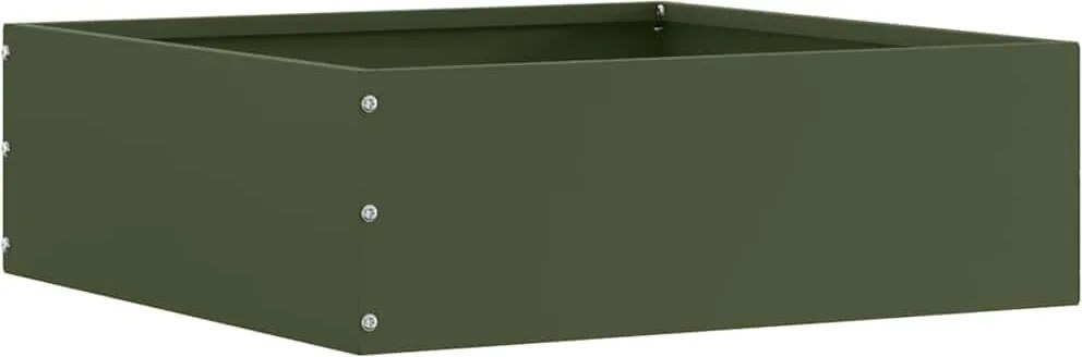 vidaXL Margine pentru gazon Verde măsliniu 40 x 40 x 13 cm Oțel