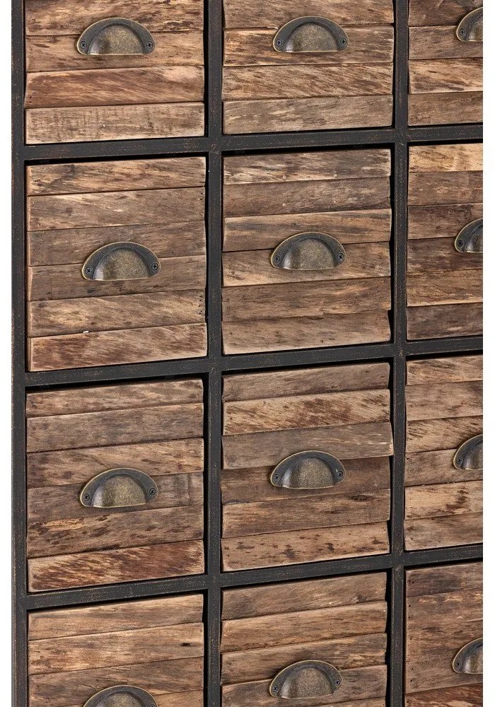 Comodă neagră/maro din metal 60,5x92x33,5 cm Matteo – Bloomingville