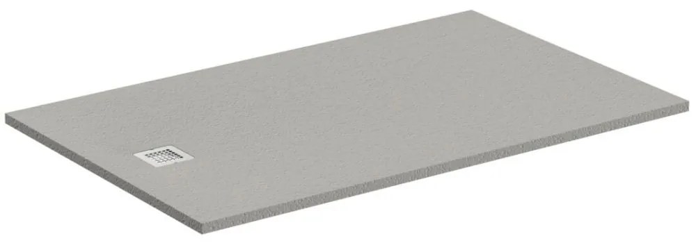 Cadita dus compozit 160x100 cm Ideal Standard Ultra Flat S, gri asfaltic Gri asfaltic, 1600x1000 mm