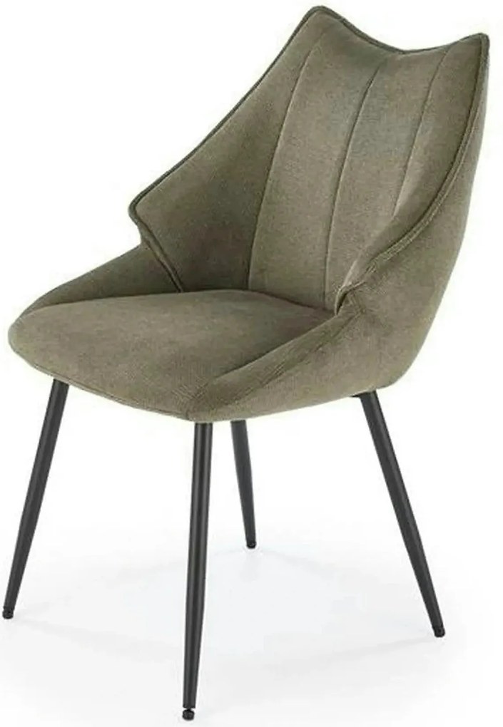 Scaun K543, verde/negru, stofa clasica/metal, 55x60x87 cm