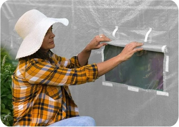 Seră de grădină din folie 300 x 200 x 200 cm,prelată albă, 300 x 200 x 200 cm