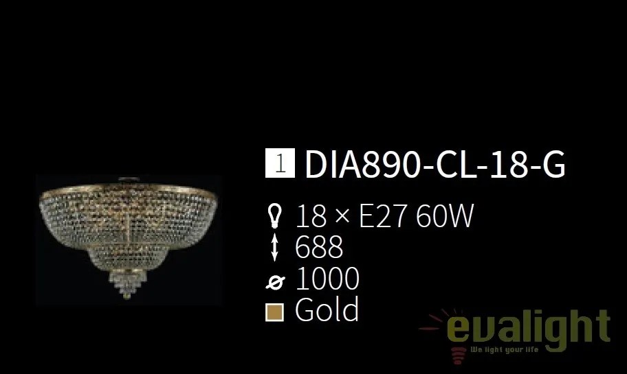 Lustra cristal design elegant diam.100cm Palace MYDIA890-CL-18-G