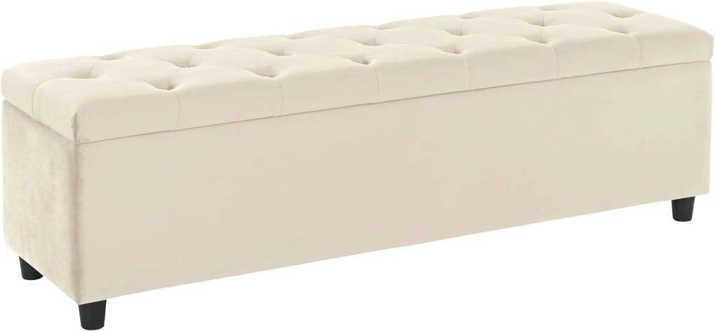 Bancuta cu spatiu de depozitare bej Relaxy 120/40/41,5 cm