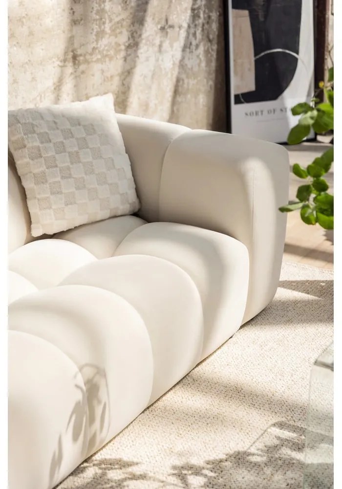 Canapea turcoaz cu tapițerie din catifea 225 cm Cube – Bonami Selection