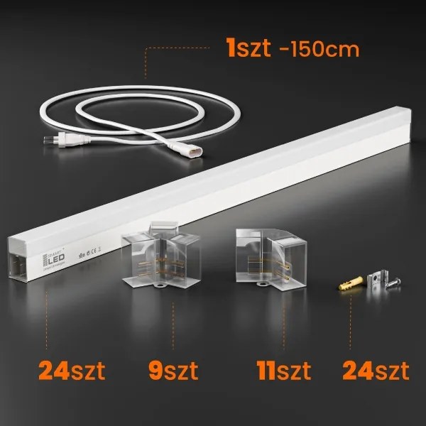 LED Stm plafonieră HEXAGON LED/240W/85-265V 5000K CRI 90 IP54 albă