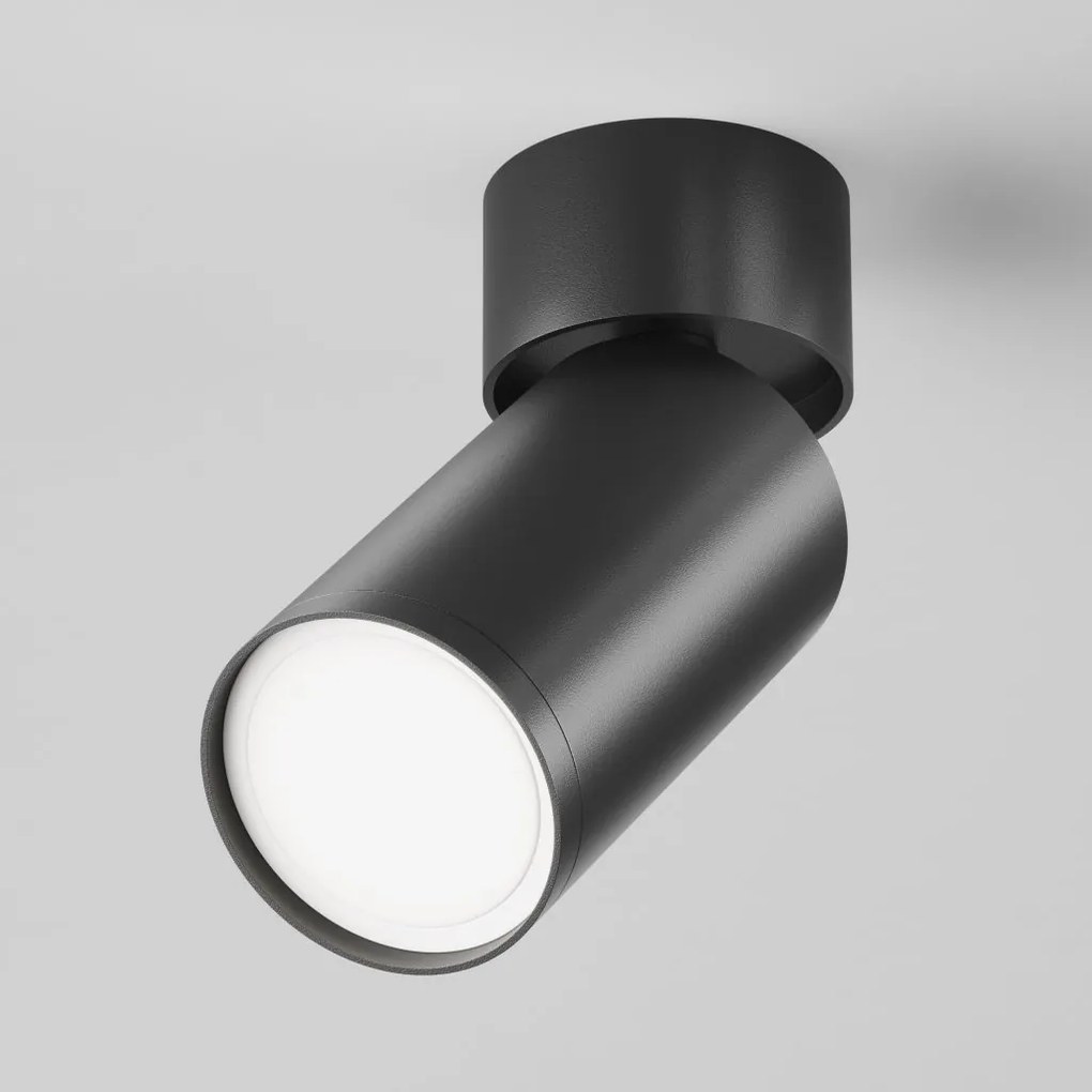Aplica de perete / tavan design tehnic Focus S negru