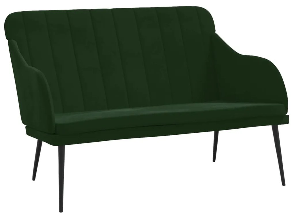 351466 vidaXL Bancă, verde închis, 110x76x80 cm, catifea