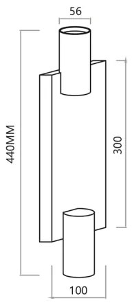 Spot de perete GENESIS 2xGU10/8W/230V negru
