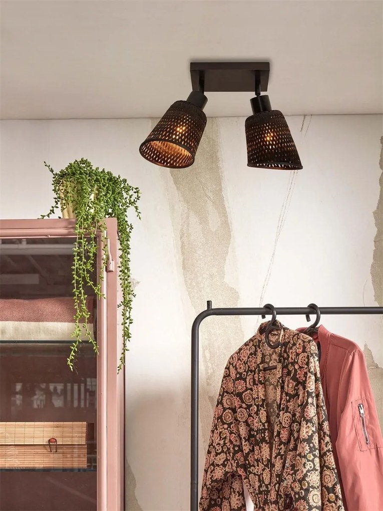 Plafoniera eco din bambus Java 2-Shade bl/15x17, bl