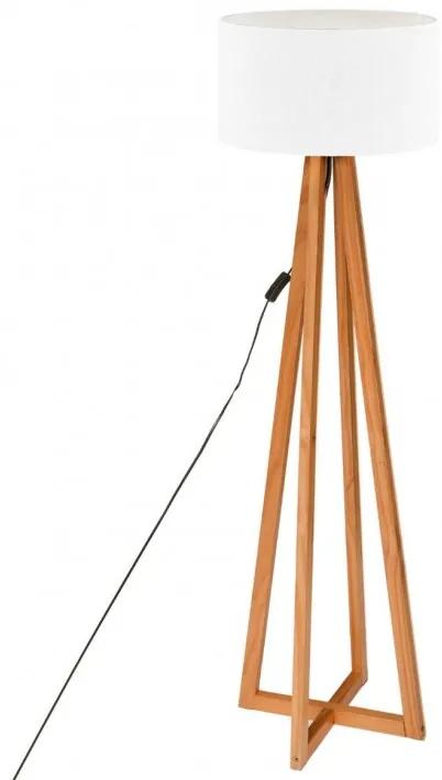 Lampadar Molu White, lemn si bumbac, 39.5x141 cm, cablu 185 cm