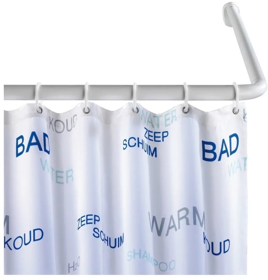 Suport universal pe colț pentru perdea duș Wenko, ø 2 cm, alb