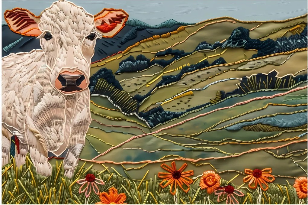 Tablou - Imitație de motiv tricotat (90x60 cm)