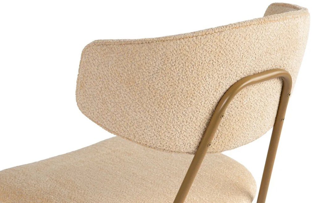 Set de scaune de sufragerie Nancy Beige and Gold,2 bucăți