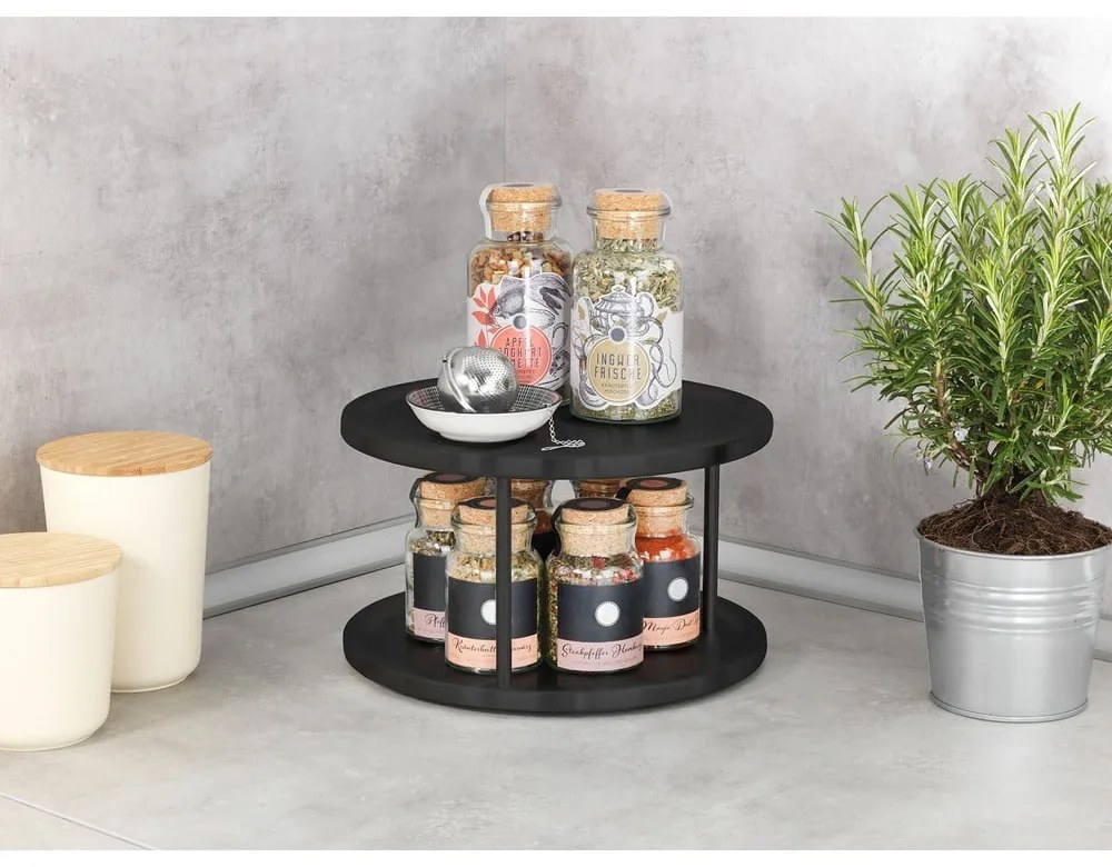 Organizator pentru mirodenii Wenko Lazy Susan, negru