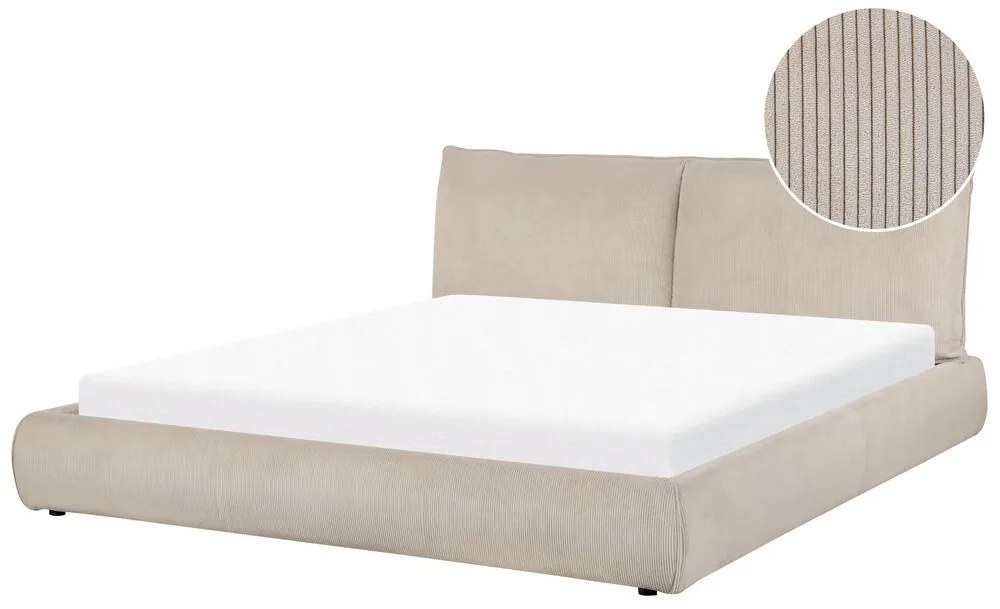 Pat matrimonial 180 cm Vetiver (gri bej) (cu somieră). 1076468