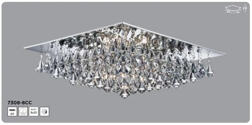 Plafoniera eleganta design modern Hanna 8L
