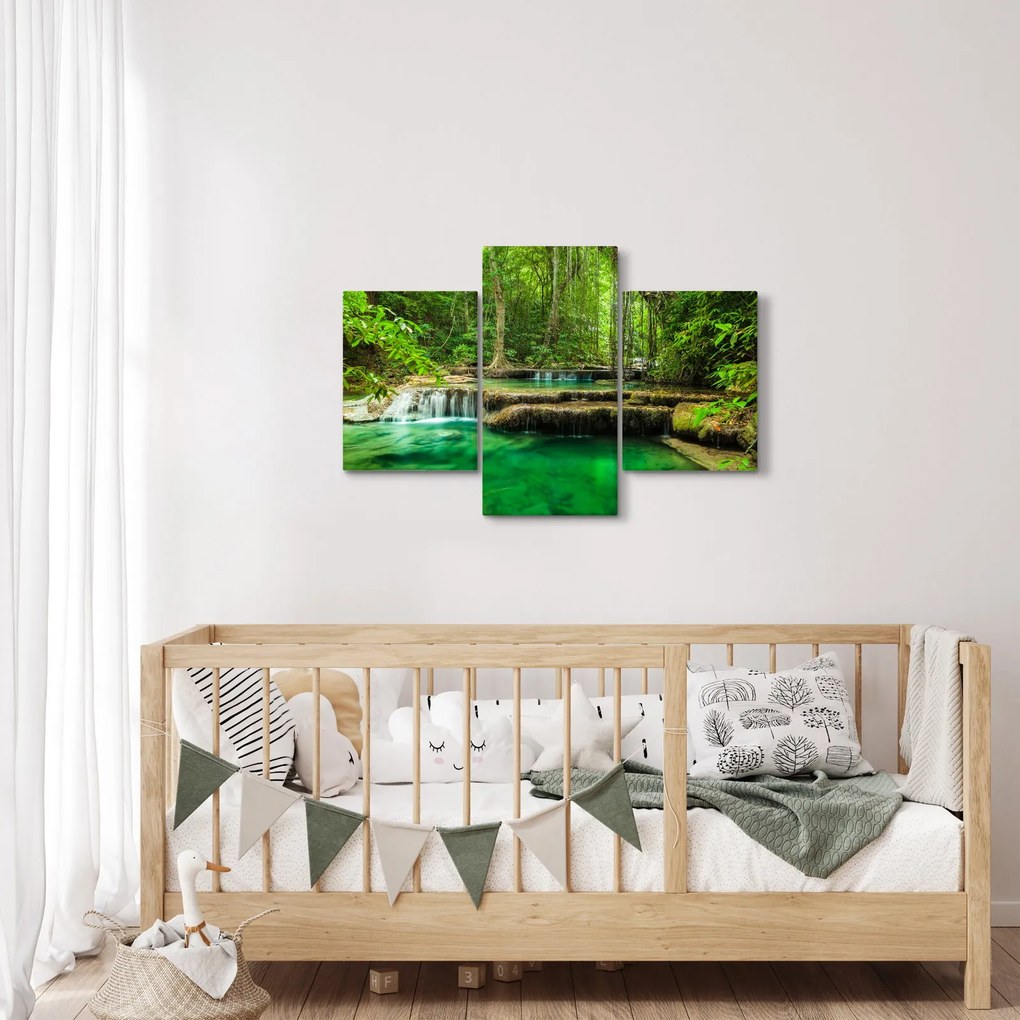 Tablou - Cascada Erawan din Kanchanaburi, Thailanda (90x60 cm)