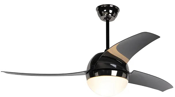 Ventilator de tavan negru-crom cu telecomandă - Bora 52