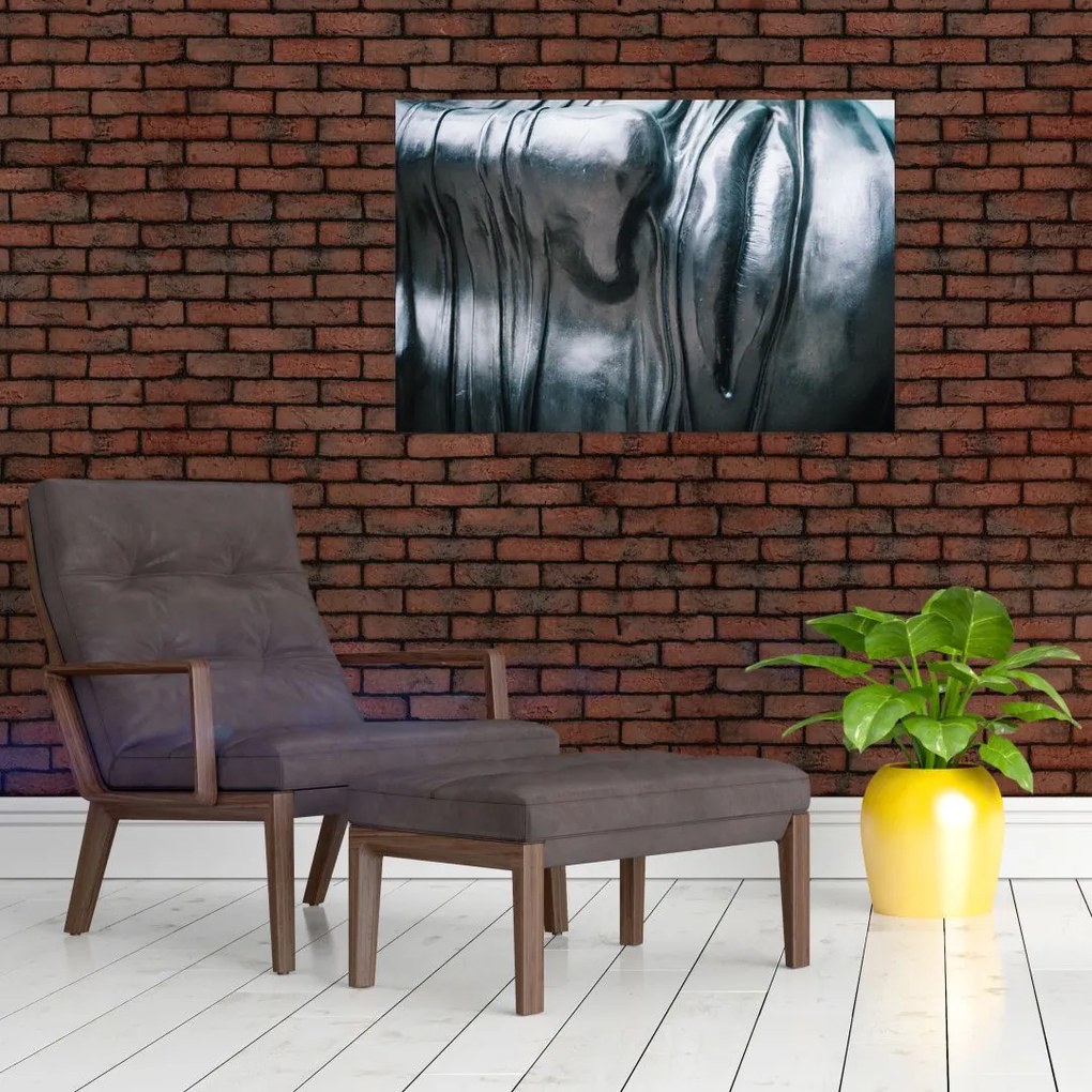 Tablou - Fața din oțel (90x60 cm)