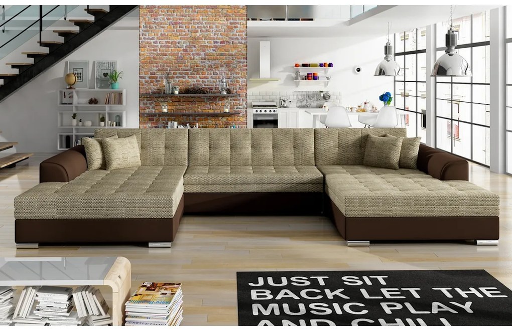 Expedo Canapea extensibilă în formă de U ALABAMA, 355x80x165, Inari 100/soft 17