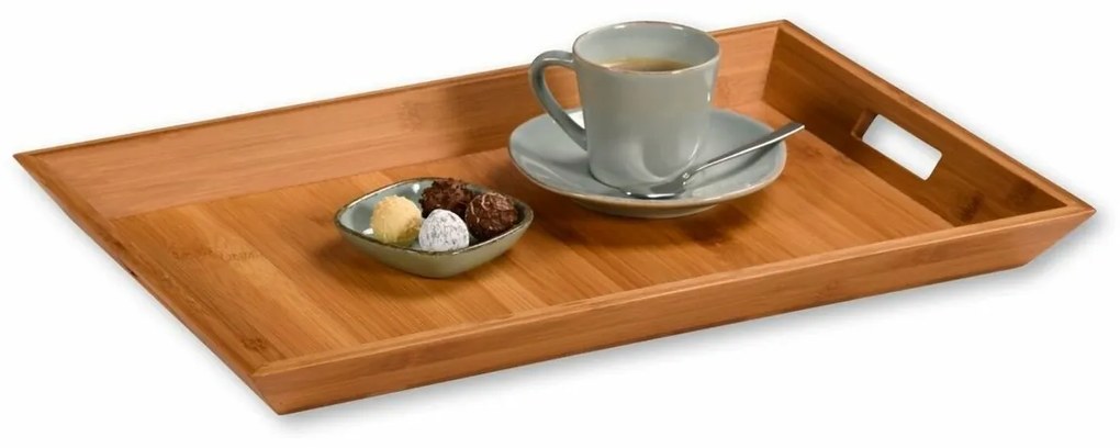 Kesper 77507 Tava de servire din bambus, naturală,52 x 33 cm