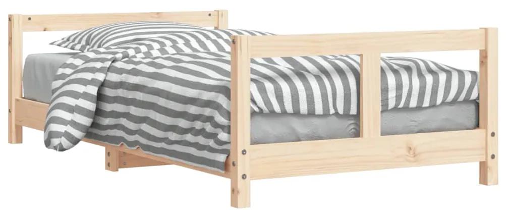 834429 vidaXL Cadru de pat pentru copii, 80x160 cm, lemn masiv de pin