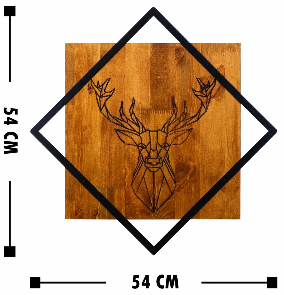 Accesoriu decorativ de perete din lemn Deer