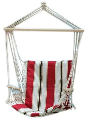 Hamac tip scaun, rosu, max 150 kg, 100x50 cm, Craig