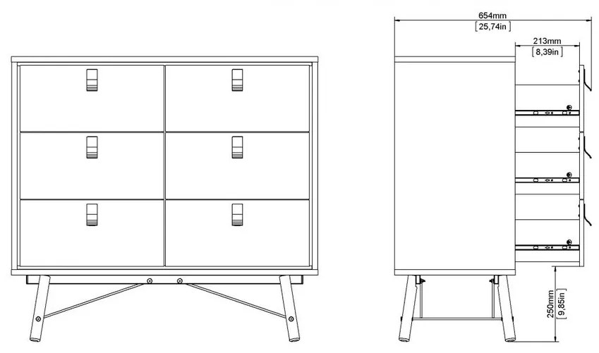 Comodă Rain II, hickory jackson