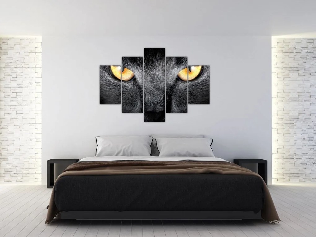 Tablou - Close up portret de o pisică (150x105 cm)