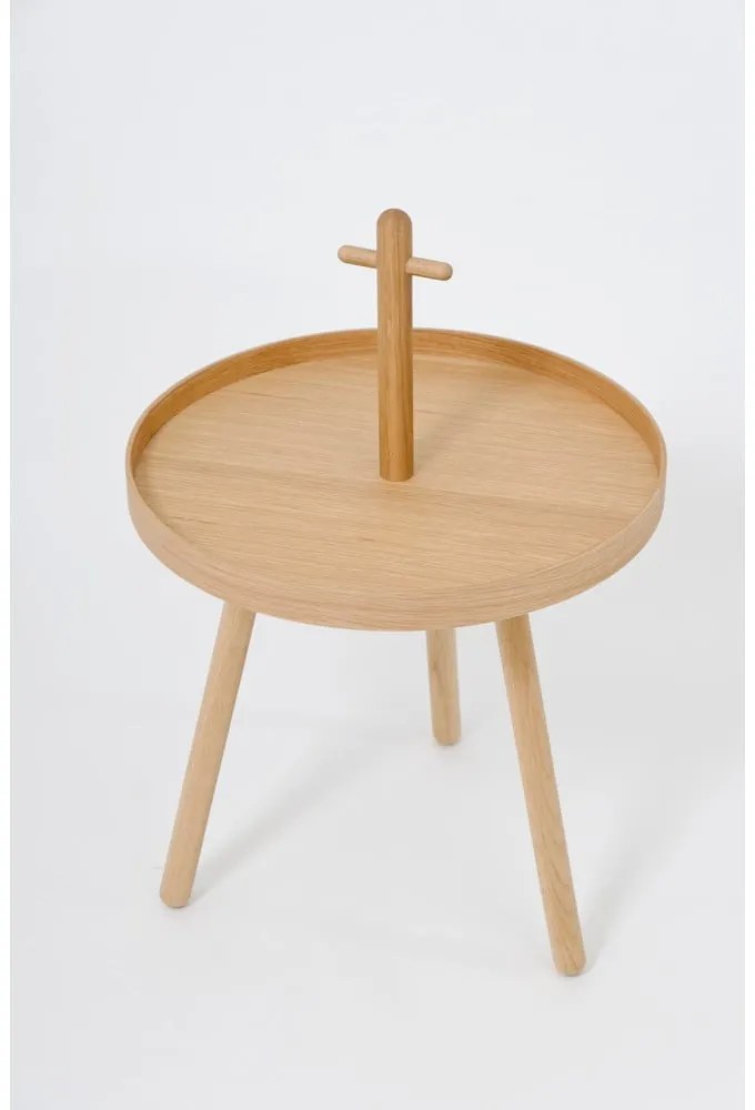 Măsuță auxiliară din lemn de stejar Wireworks Pick Me Up, ø 45 cm