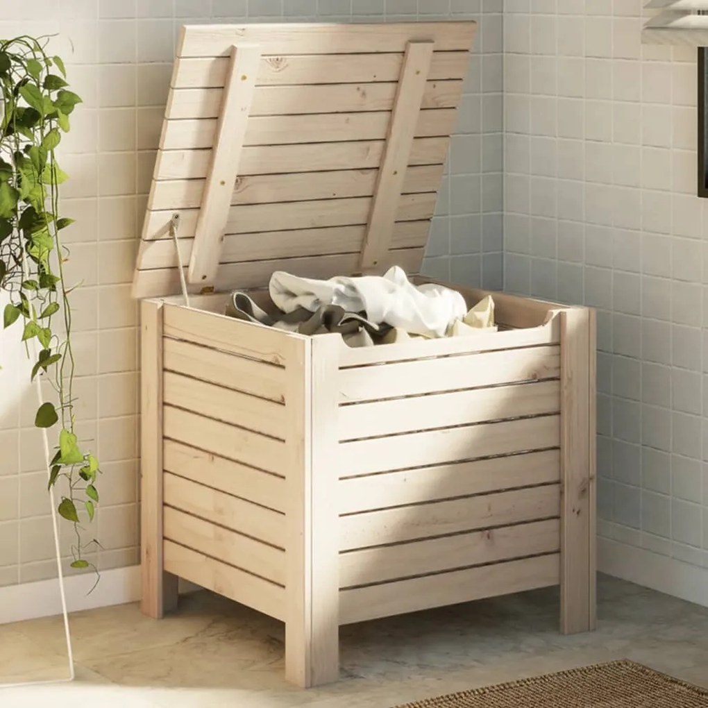 vidaXL Cutie de depozitare cu capac &quot;RANA&quot; 60x49x54 cm, lemn masiv pin