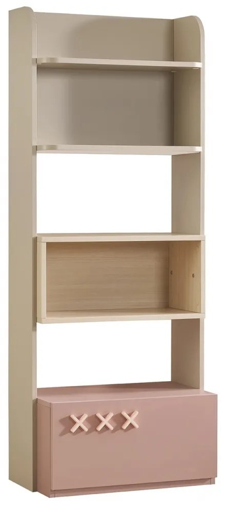 Biblioteca pentru copii cu rafturi si compartiment jos, colectia Nordic