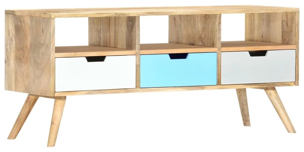 vidaXL Comodă TV, 110 x 35 x 48 cm, lemn masiv de mango