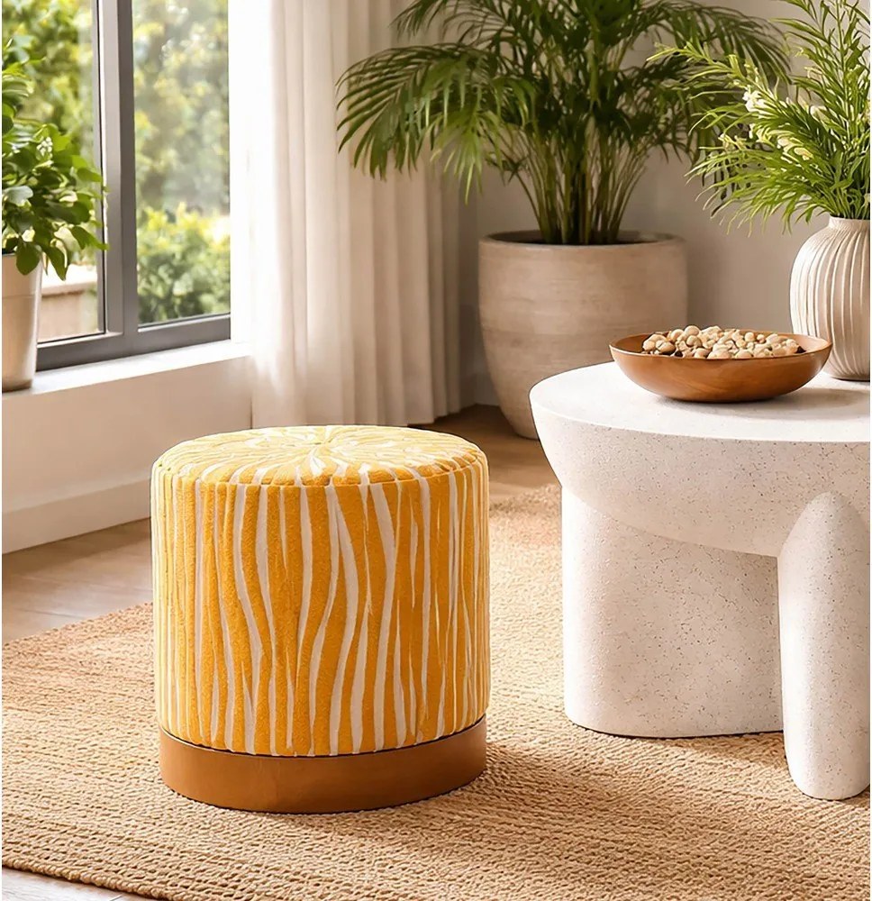 Puf galben muștar Savana – Mauro Ferretti