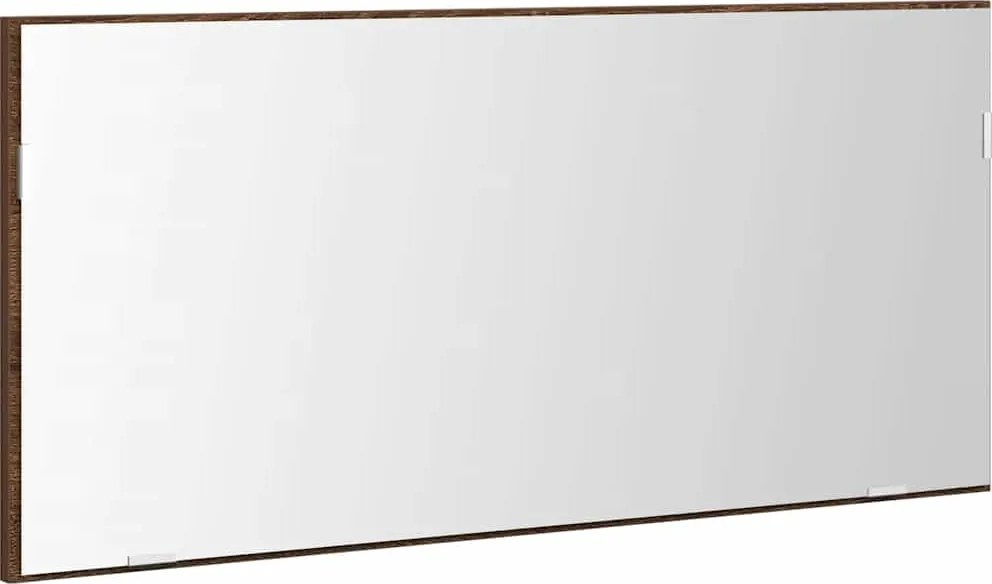 vidaXL Oglindă Stejar brun 80 x 37 cm Sticlă și Lemn Ingineresc