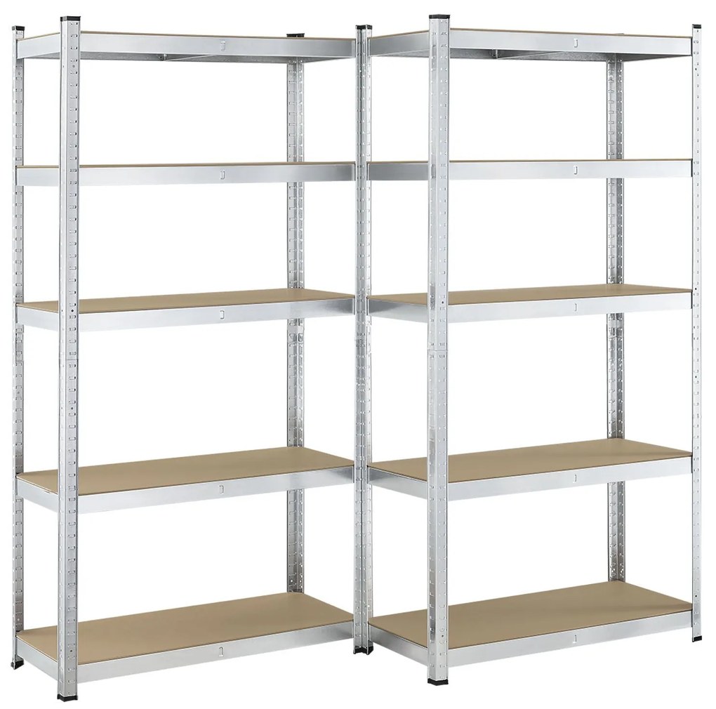 Juskys Set 2 rafturi - 180x90x40 cm