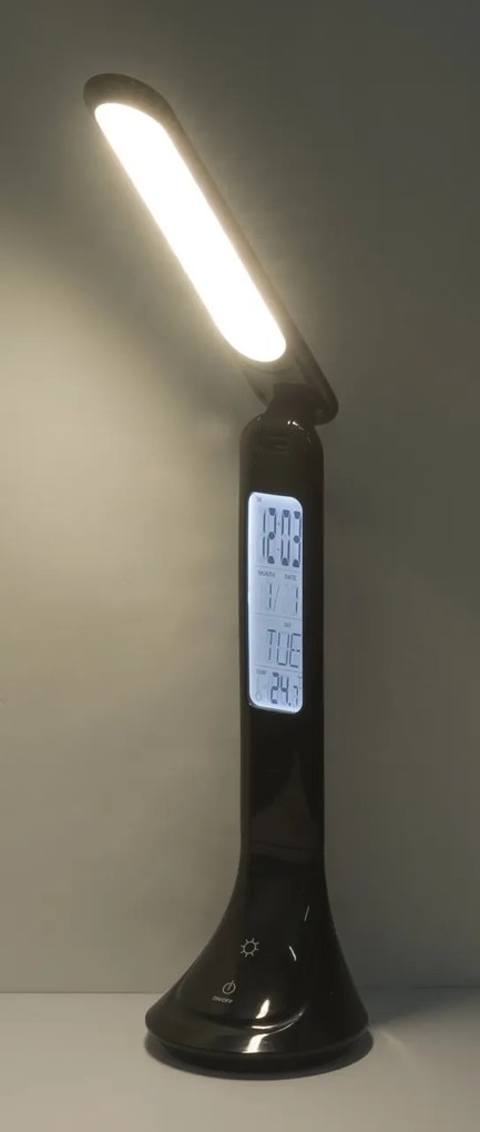 Veioza LED dimabila / Lampa de birou cu touchdimer TYRELL neagra 58329B GL