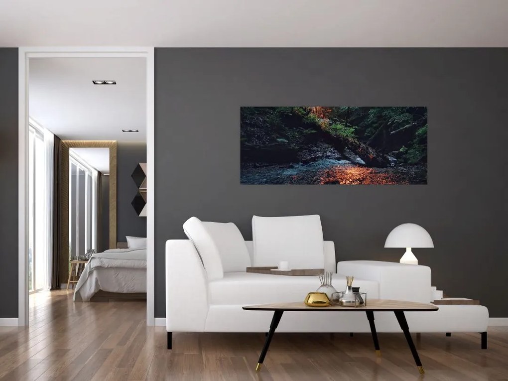 Tablou cu râu montan (120x50 cm)