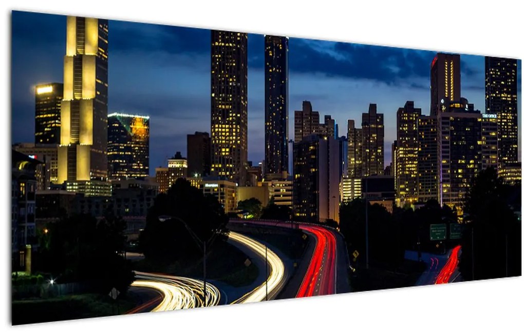 Tablou - Oraș de noapte (120x50 cm)