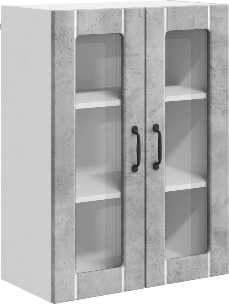 vidaXL Dulap de bucătărie Gri din beton 60 x 31 x 80 cm Lemn compozit