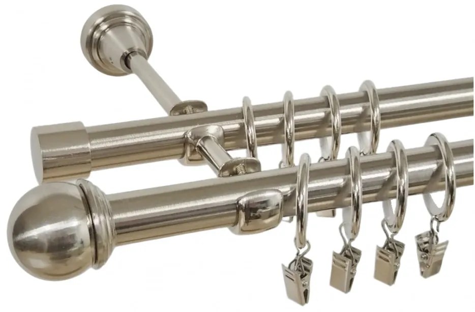 Galerie dubla - TODI MAX 19/19 -dubla – inox (Alege marime: 320 cm)