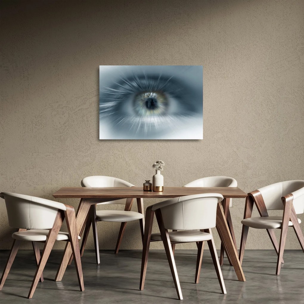 Tablou pe sticlă - Privirea ochiului (70x50 cm)