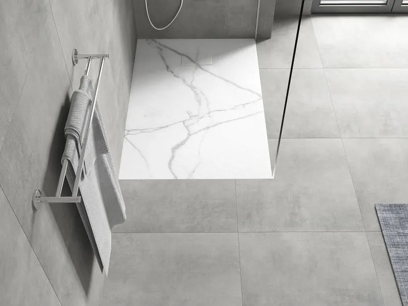 Mexen Hugo receasa dreptunghiulară SMC 100 x 80 cm, piatră albă - 42158010